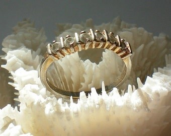 Well Used CZ Diamond Look Wedding Band - 4753