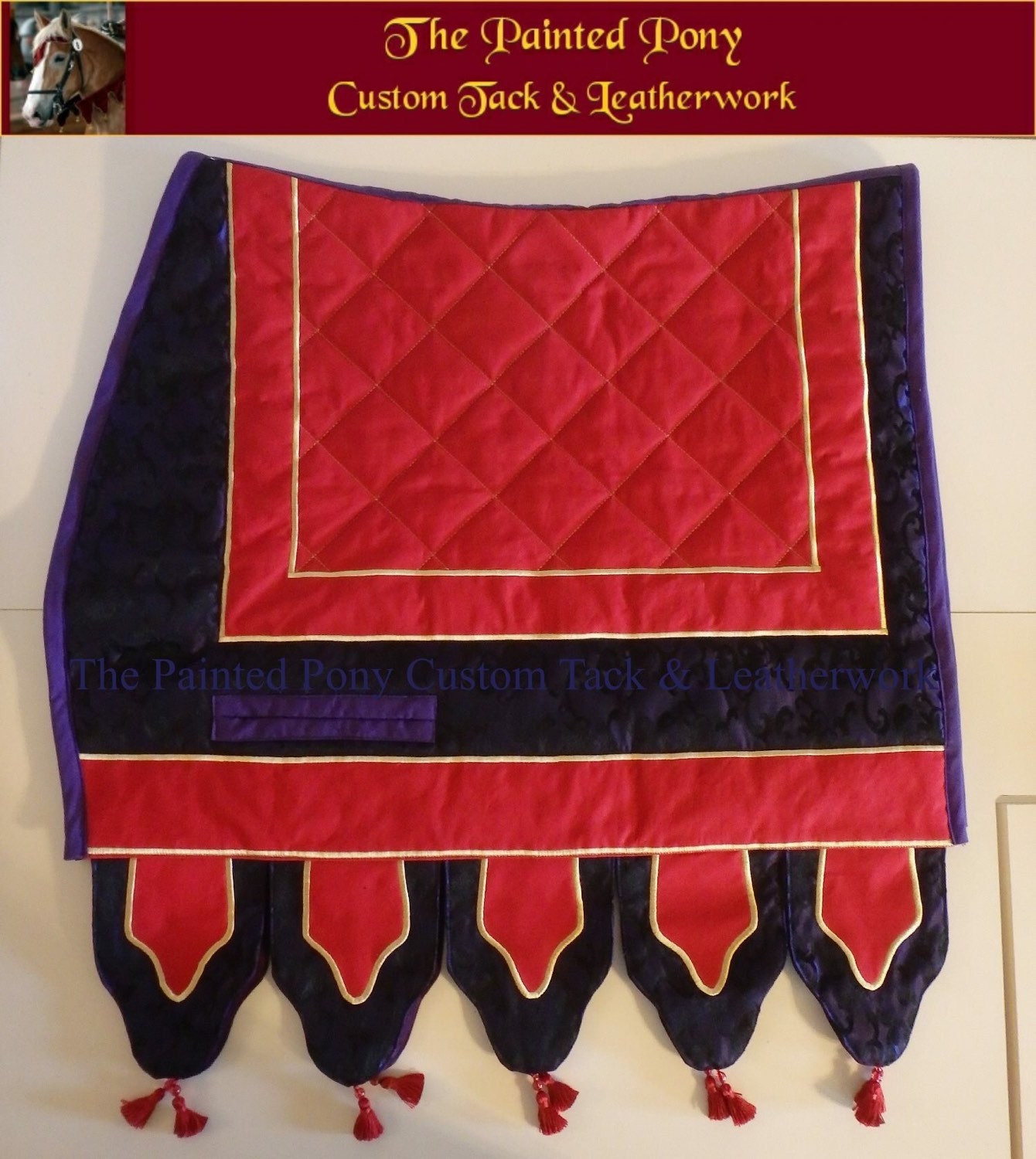 Medieval saddle pad fantasy renaissance horse tack
