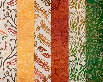 Fall Autumn Digital Paper - Autumn Texture Leaves Maple Acorn Background Paper - Digital Scrapbook - Printable - 12x12 - Instant Download
