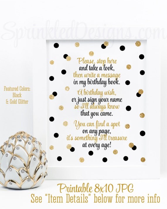 birthday-guest-book-sign-black-white-gold-glitter-birthday