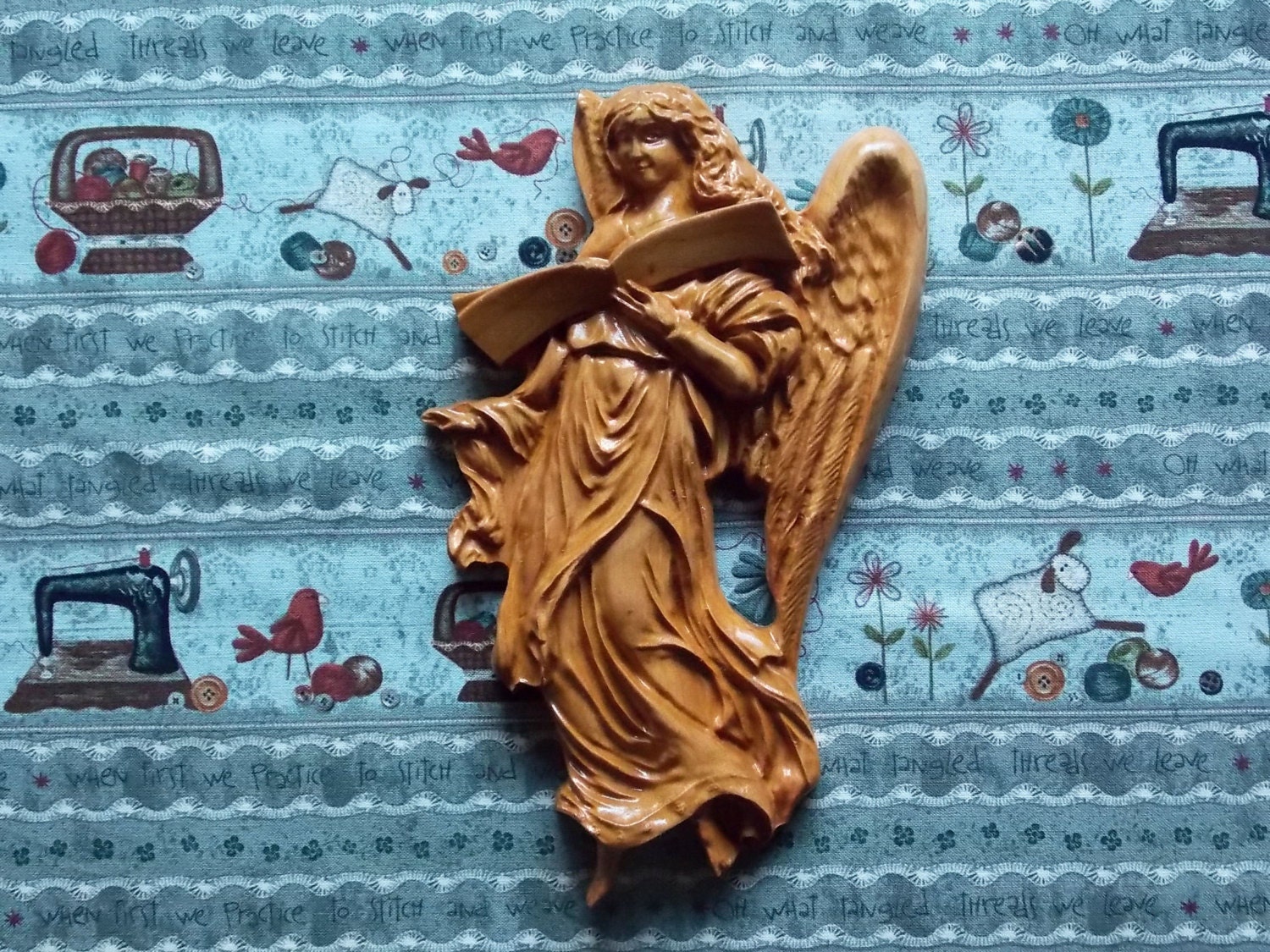 Wood Carved Angel Wings Wall Decor Wood Carving Angel