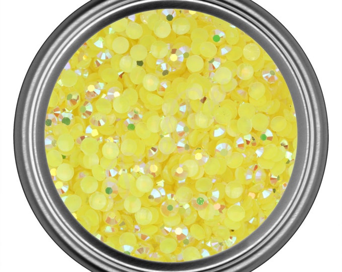 AB Yellow Rhinestone Acrylic Resin 2mm 3mm 4mm 5mm 6mm nail art decoration diy