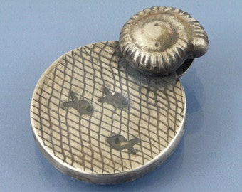 Fish on the beach 925 sterling silver pendants