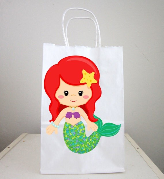 Mermaid Goody Bags Mermaid Gift Bags Mermaid Favor Bags