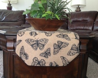 Butterflies on Burlap Table Runner