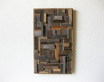 Granero reclamado madera y alambre de púas árbol pared arte