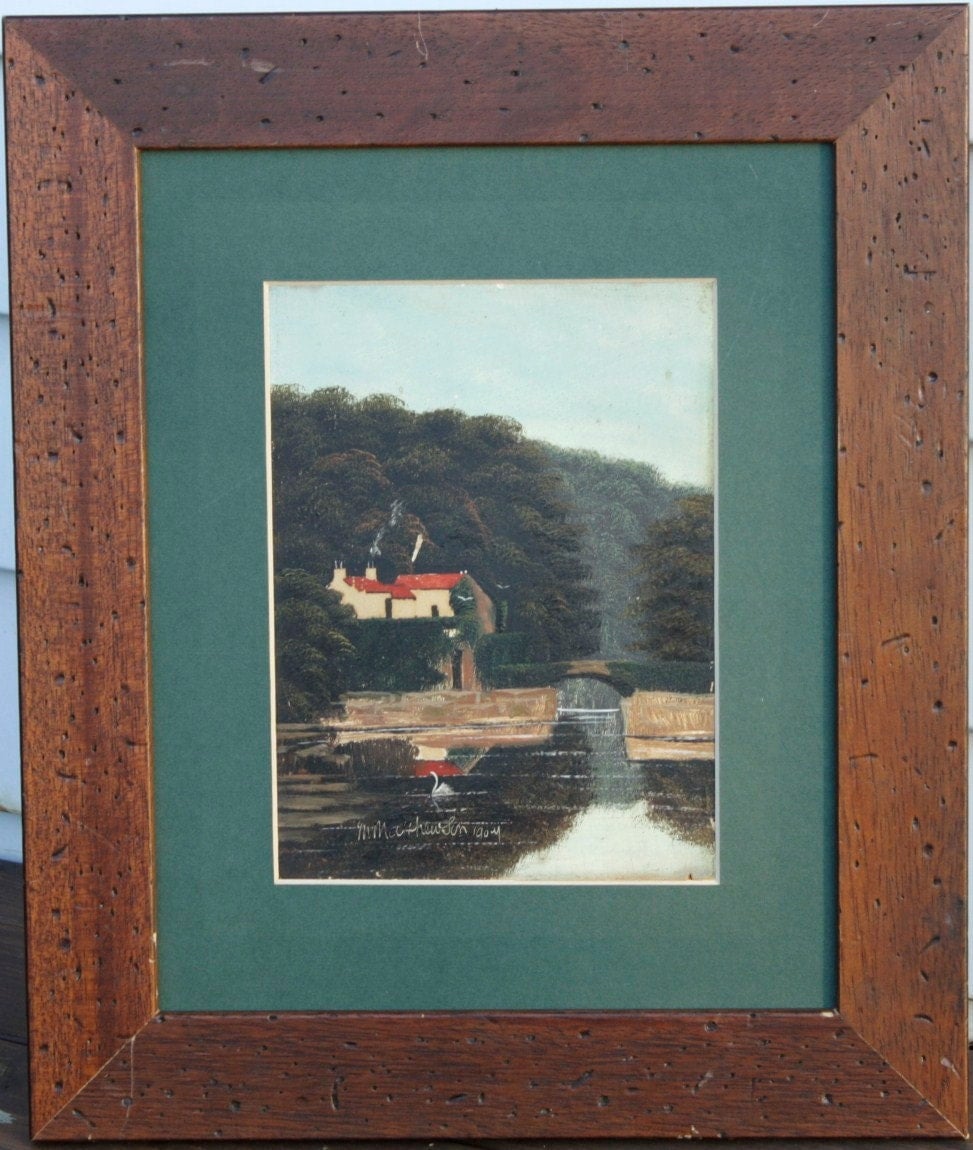 Antique Oil Painting Signed M. Matthewson Circa 1904