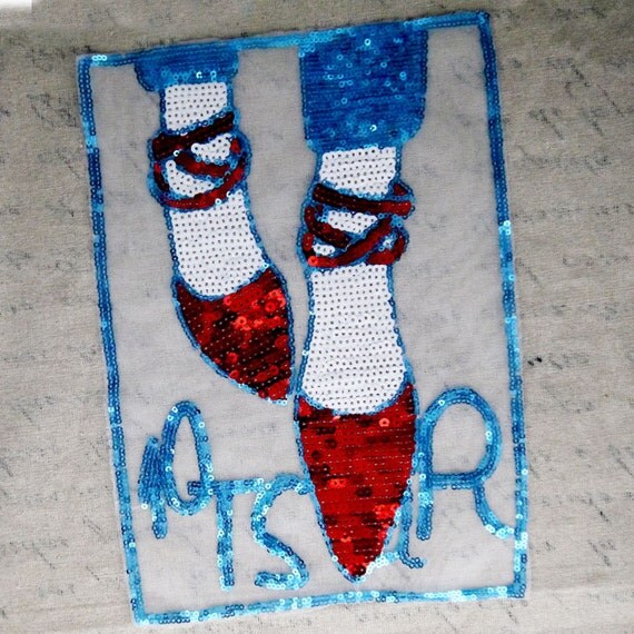 Items similar to Sequined lace patch applique embroidered shoes fabric