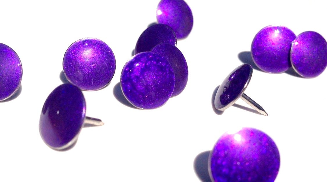 HD Purple push pins cubicle decor office supplies by REJUNK