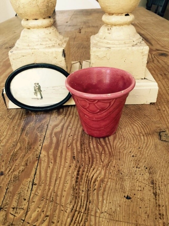 Vintage USA Pottery Flower Pot Planter Small