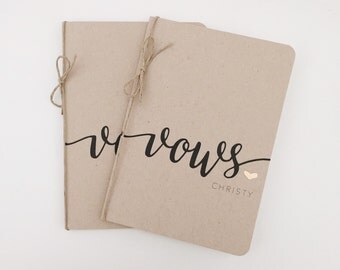 Personalized Wedding Vow Books - set of 2