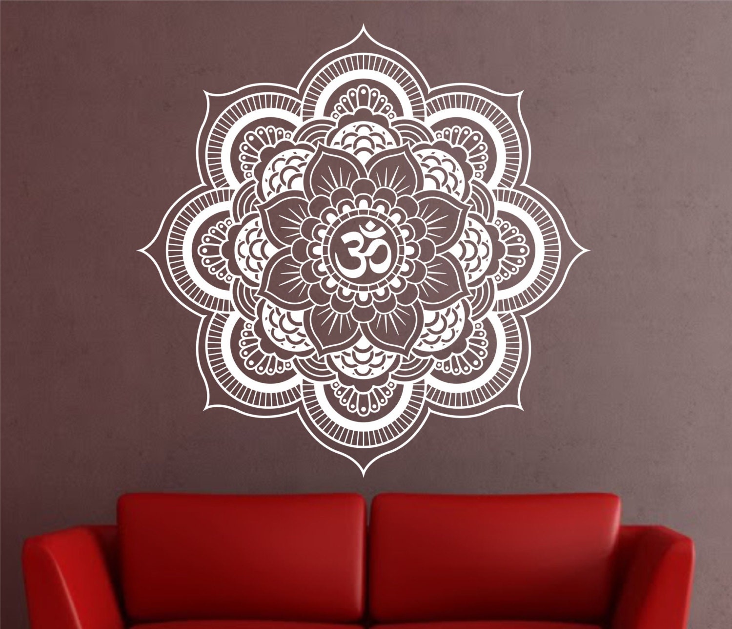 Mandala Wall Decal sticker Yoga Om Namaste Yoga decor Wall