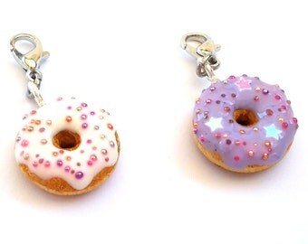 Planner Charm, Midori Charm, Polymer Clay Donut Charm, Travelers Notebook Charm