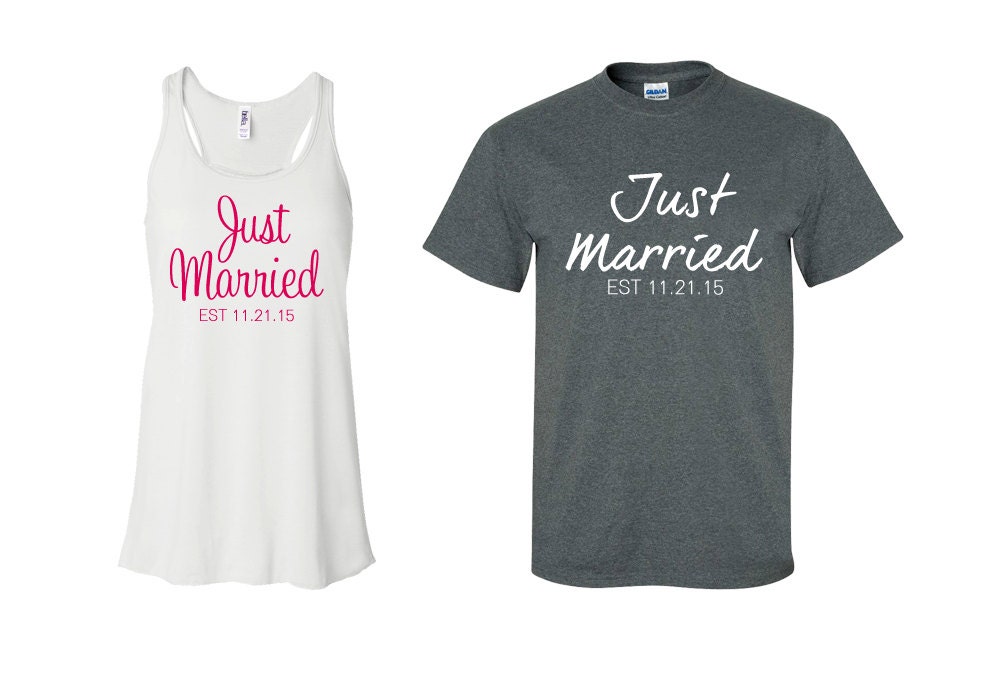 just married couple shirts