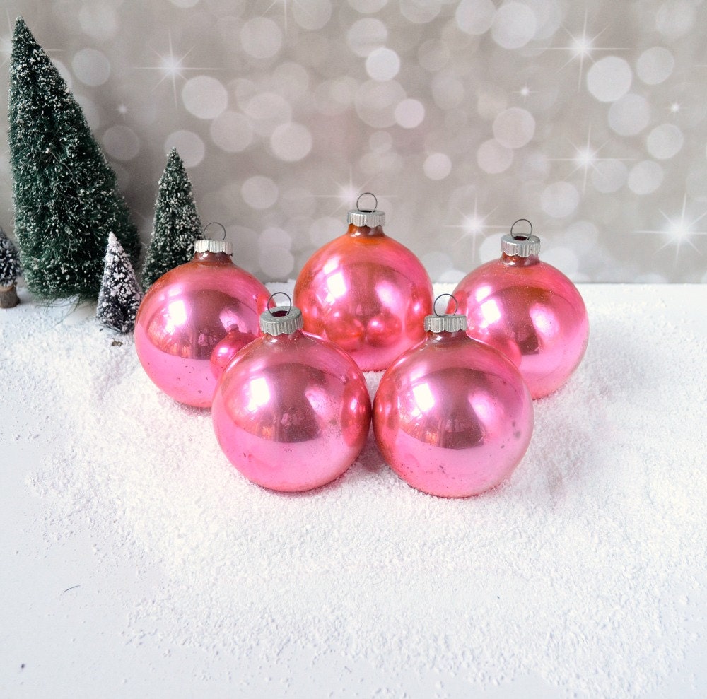 shiny brite ornaments in pink set of 5 shiny brite glass shiny brite ornaments in pink set of 5 shiny brite glass