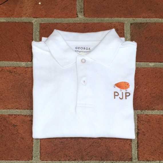 watercolor monogram polo