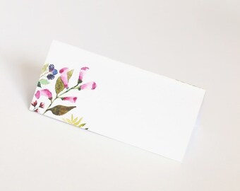 Place card, flowers, wedding, table decoration, floral, marque place, mariage, fleurs, arts de la table, décoration, fête, papergoods