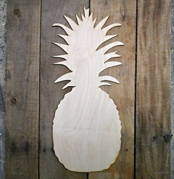 Large Pineapple Cutout Wooden Pineapple Beach Decor by edisonwood