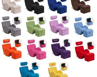 Personalized Rocking Chair Kids and Ottoman