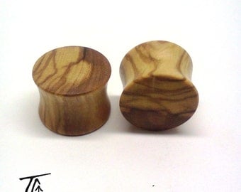 Olivewood wood plug gauge stretch