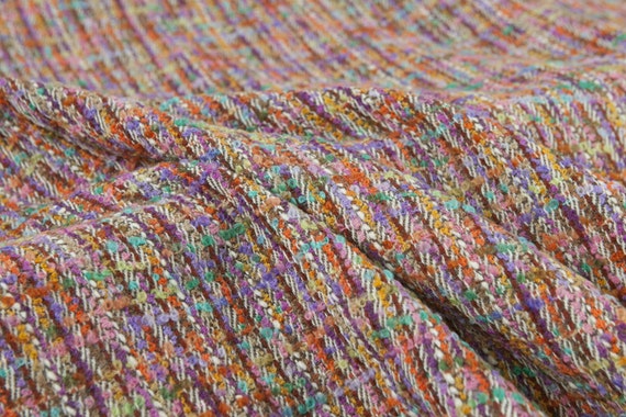 Pure wool fabric colorful type weaving fabric tweed