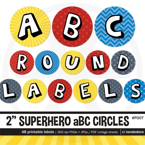 cards advice superhero shower baby Superhero round clipart 2 circle digital  downloads;  alphabet inch