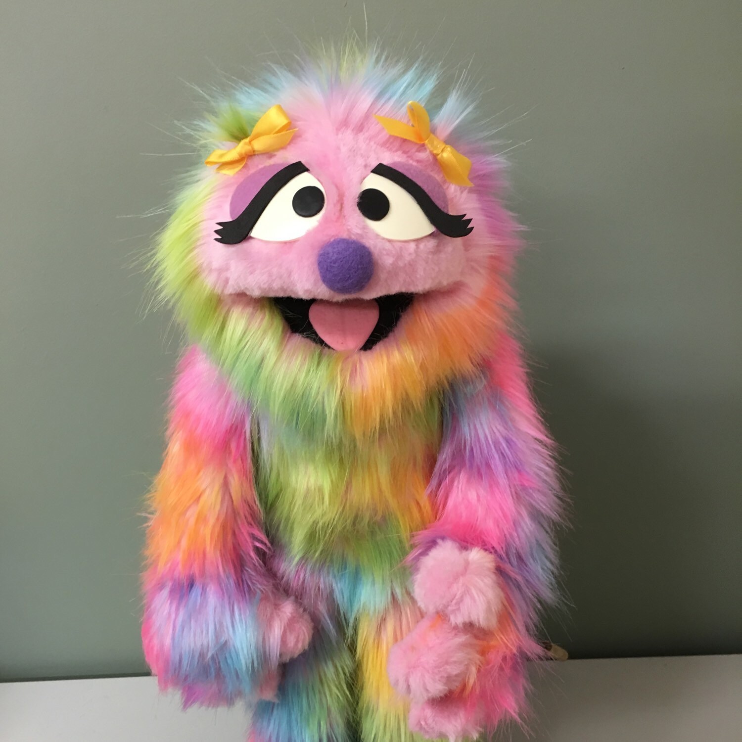 Custom Made Professional Dog Puppet / muppet with Live Hands