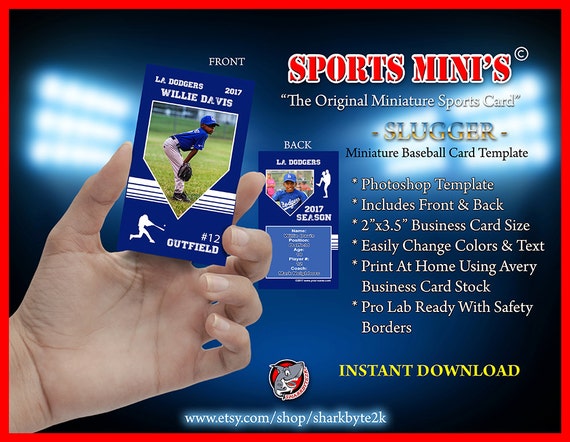 photoshop baseball card template free download