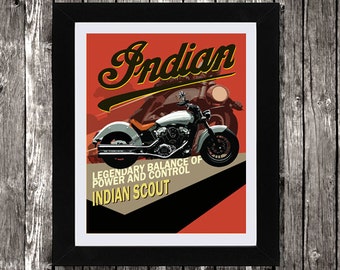 Motorcycle poster | Etsy