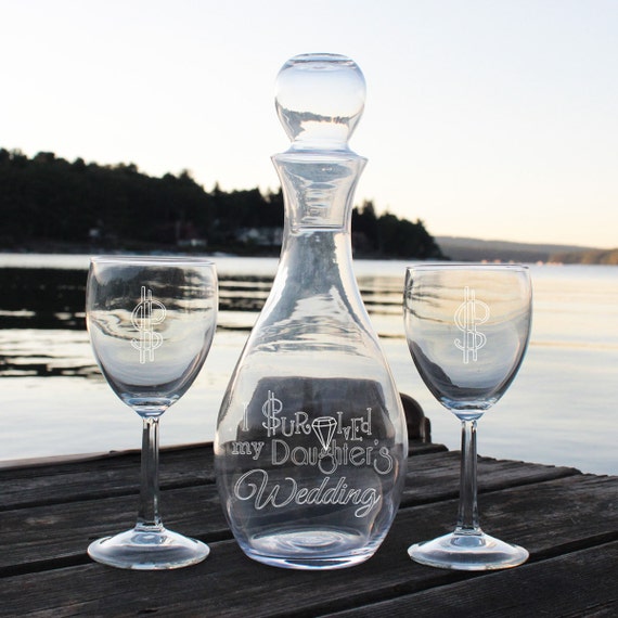 Engraved Decanter & Wine Glass Set I SURVIVED my