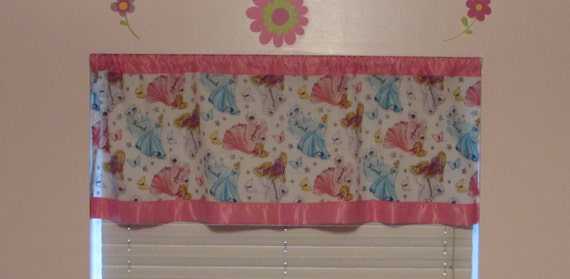 Princess satin edge curtains/cotton valance/choice satin edge color