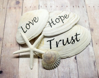 Hand painted shells, Inspirational Shells ,Sea shell,Nautical Decor,Beach,Inspirational,Beach,Beach Decor,Quotes