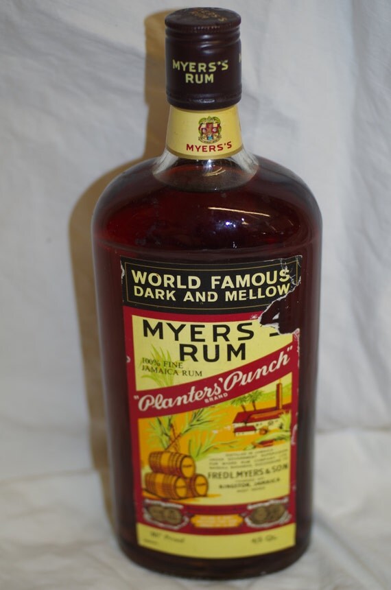 MYERS RUM Planters Punch Bottle World Famous Dark by blondieboom