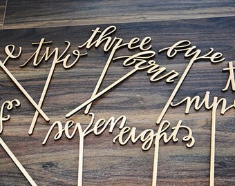 Wedding table number, wooden table numbers, rustic wedding table numbers, unfinished wood numbers, diy wedding table decoration