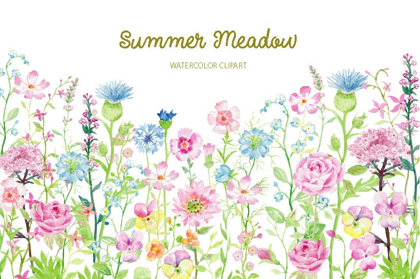 flower meadow clipart - photo #47
