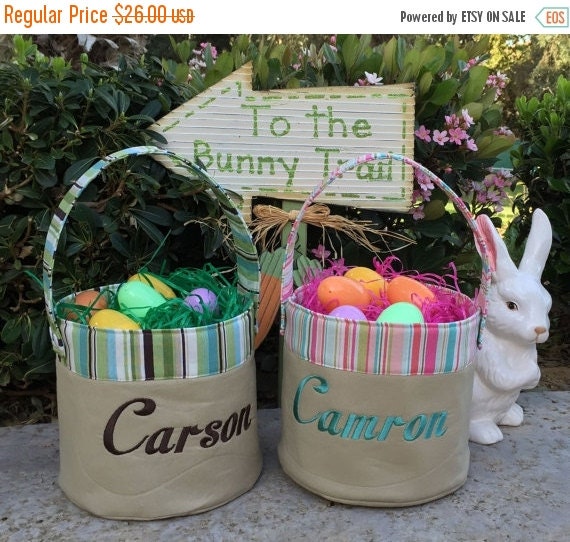 Personalized Fabric Easter Basket by JTTogs on Etsy
