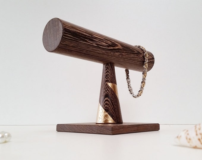 Bracelet stand Wenge-Gold Edition Accesoire Sieraden display Organiser Wedding gift