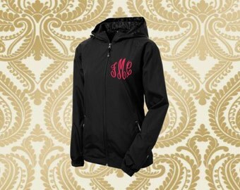 monogrammed jacket, monogrammed rain jacket, monogrammed coat,