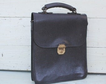 Black Leather Bag / Leather Bag / Vintage Bag / Black Bag / Vintage / Vintage Satchel / Black Leather / Leather Satchel