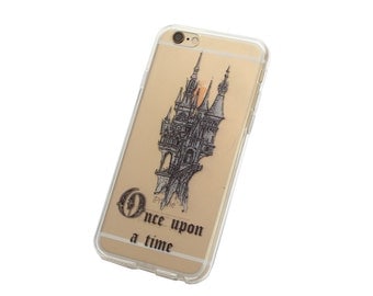 Once Upon a Time Castle iPhone Case - Your choice of Soft Plastic (TPU) or Wood