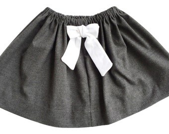 Jupe en flanelle grise anthracite "Macis" - Hiver 2015