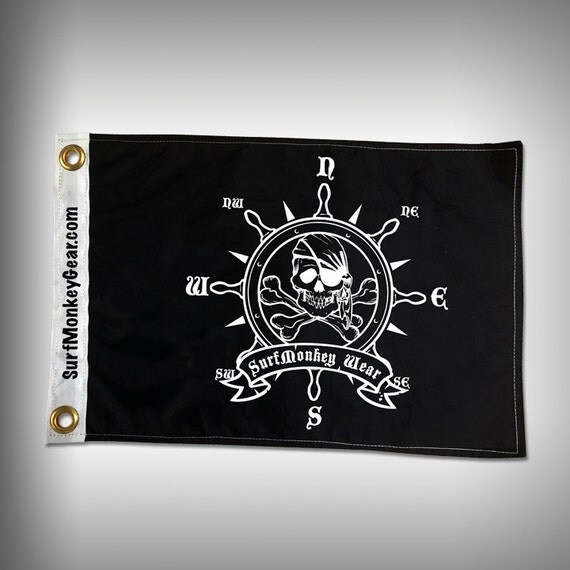 Pirate Wheel Flag Custom Flag Marine Flag Boat Flag