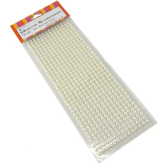 Plastic Pearl Bead Self Adhesive Sticker 6mm 36sheet by PartySpin