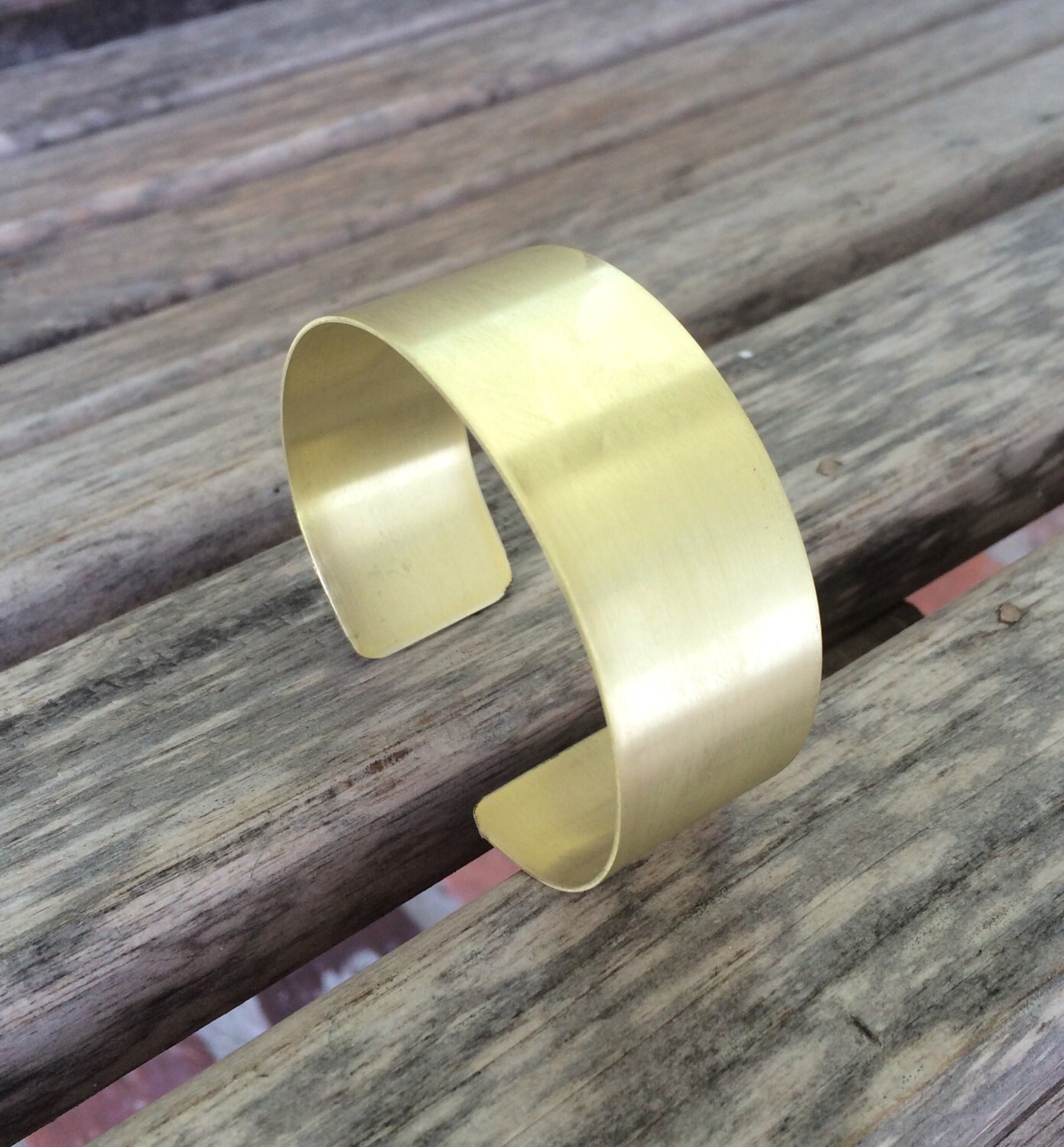 Beautiful Matte Brass Cuff Bracelet for Petite to Large by TInkLLC