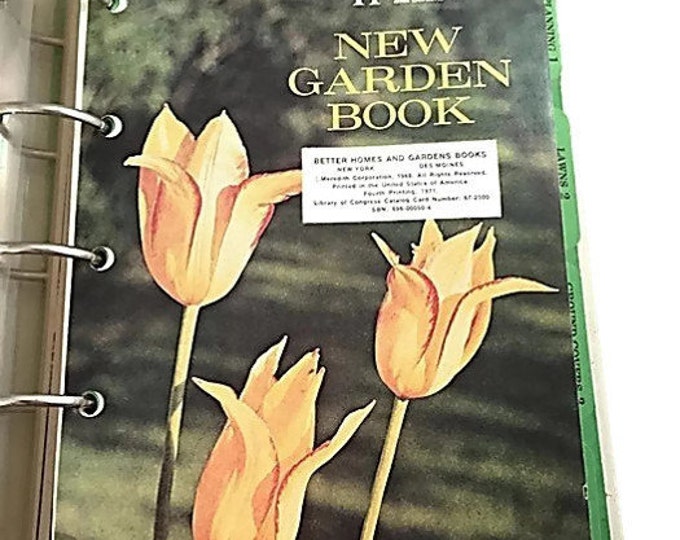 Vintage Better Homes & Garden New Garden Book - Gardening Book with Sections in Binder - EtsyFreeShipping