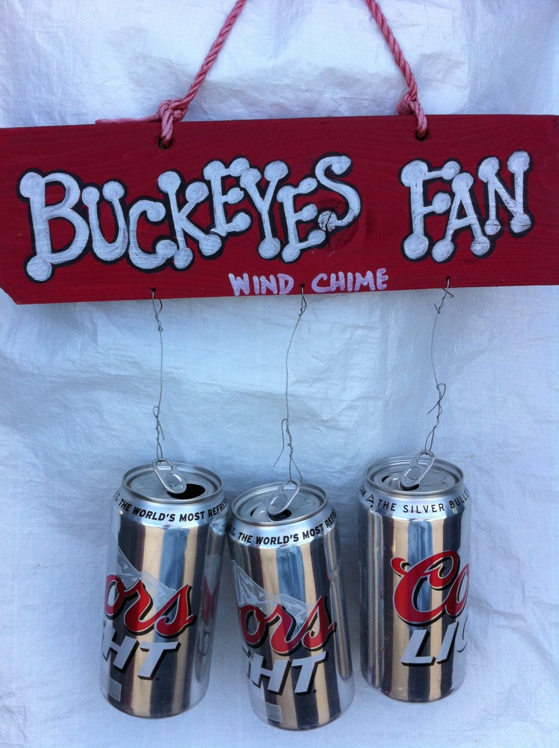 The Ohio State Buckeyes Beer Can Wind Chime