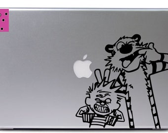 Calvin and Hobbes teasing vinyl decal