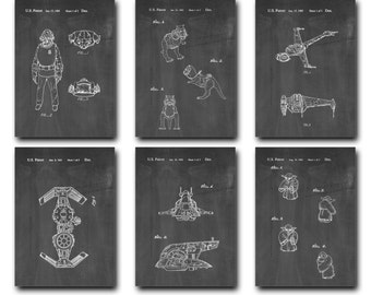 Star Wars Patent Print Set of 6 - Patent Art Poster - 2