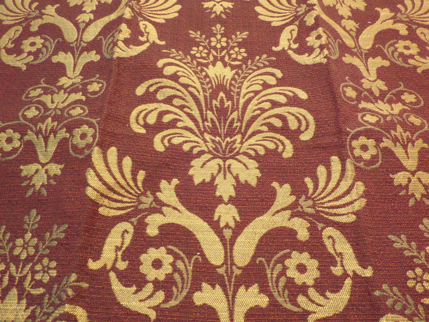 Red Upholstery Damask Fabric Casa Bini Fabrics Bini Red Noir