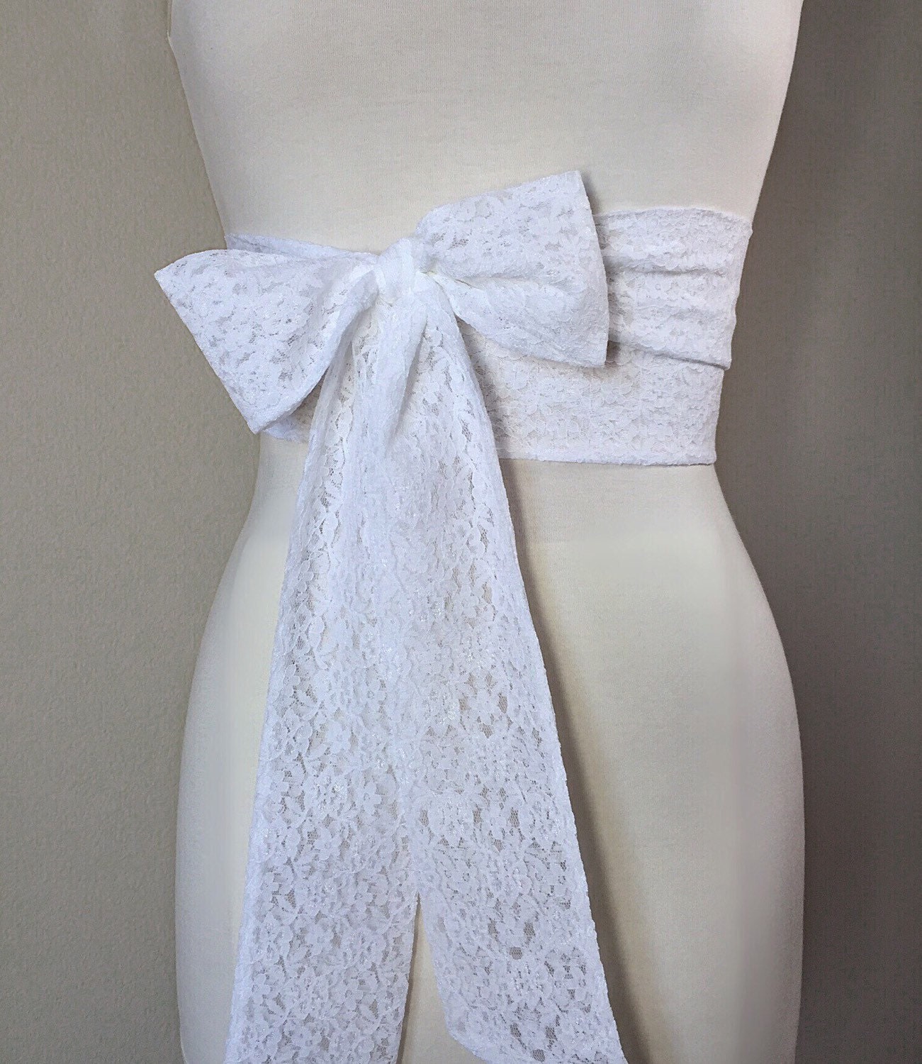 Extra Long Lace Sash, White Lace Sash, Wedding Dress Sash, White Lace Bridal Belt, Lace Belt